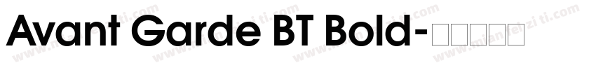 Avant Garde BT Bold字体转换
